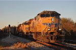 Southbound loaded coal train eases into the siding